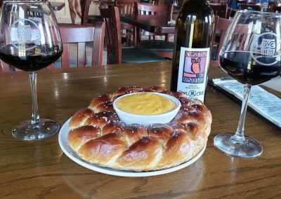 Homemade Pretzel & Wine