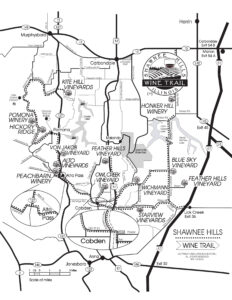 Shawnee Hills Wine Trail Map 2025